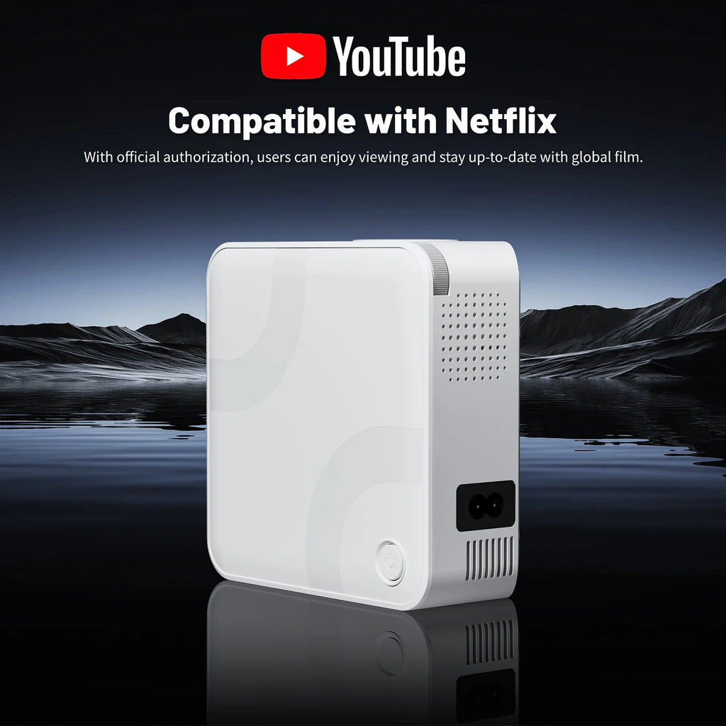 Mini Projector 300 ANSI Android11 Dual WiFi6 BT5.0 4K 720P Built-in App 1080P Video Home Cinema SmartPhone Digital Projector